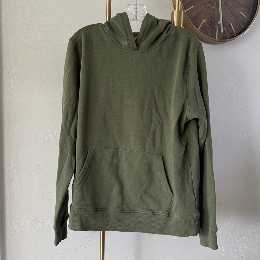 Pact Organic Cotton Olive Green Sweatshirt Hoodie Medium